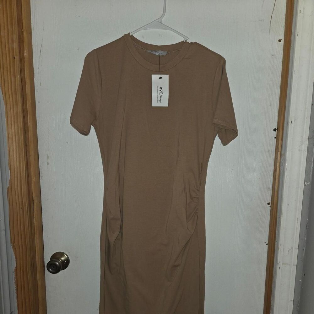 Unbranded Women's Tan and Brown Dress